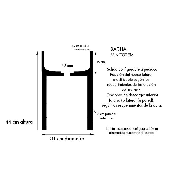 Plano de medidas de Dusk Minitotem